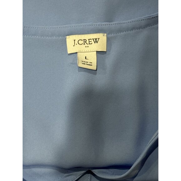 NEW J.Crew Womens Size L Top Light Blue V-Neck Long-Sleeve Summer Blouse - Picture 8 of 9